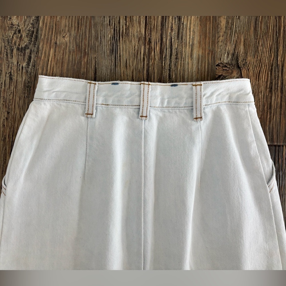 Vtg Vivaldi Jeanswear Denim Pencil Skirt Size 8 White w/Hint of Blue 80s 90s - Picture 12 of 12
